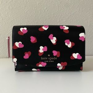 Kate Spade Carson Flutter Hearts Printed Convertible Crossbody